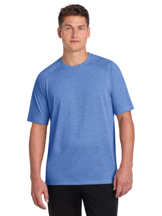 Men's Tri-Blend Wicking Raglan T-Shirt - ST400 - True Royal Heather