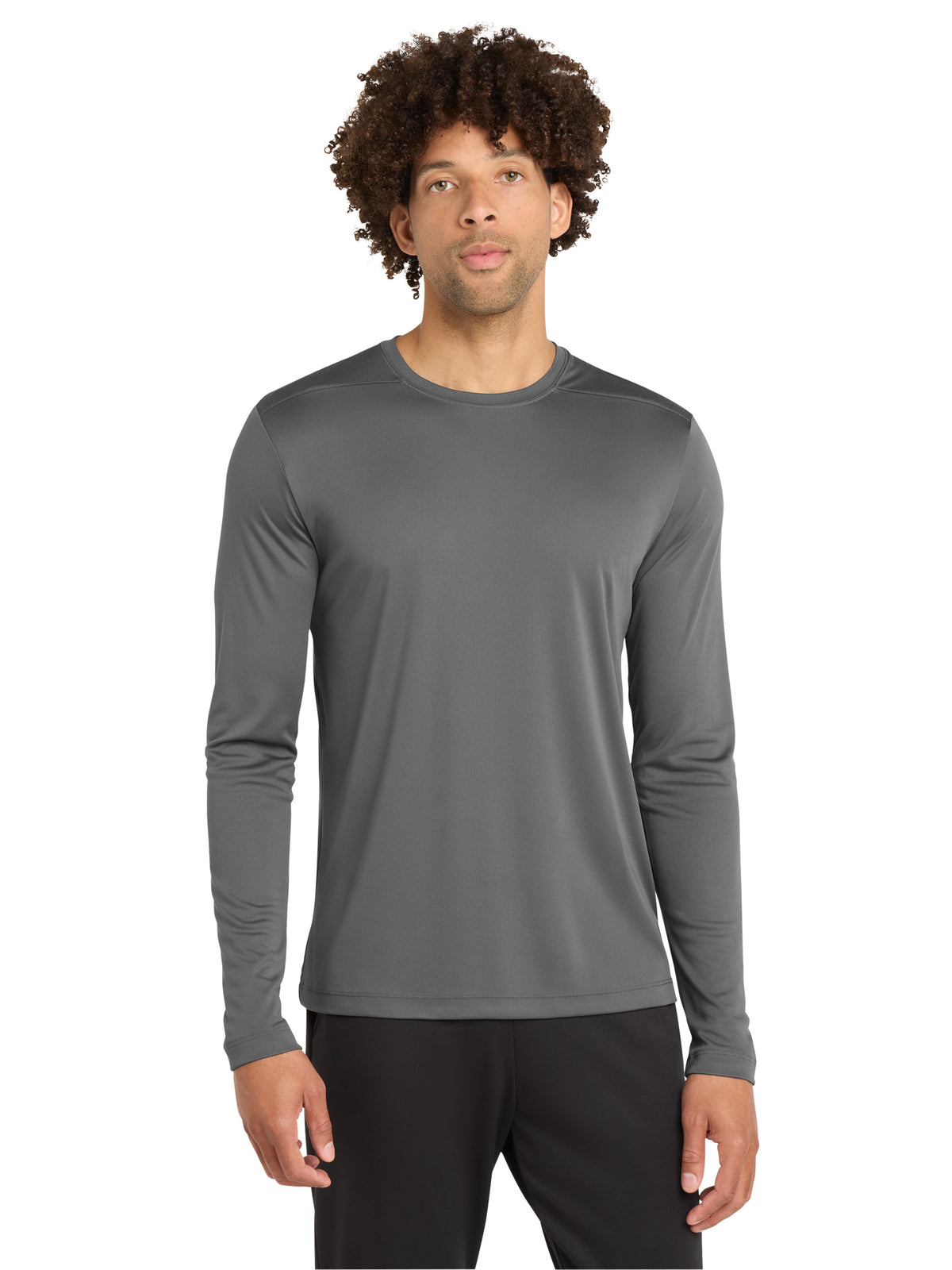 Men's Posi-UV Pro Long Sleeve T-Shirt - ST420LS - Dark Smoke Grey
