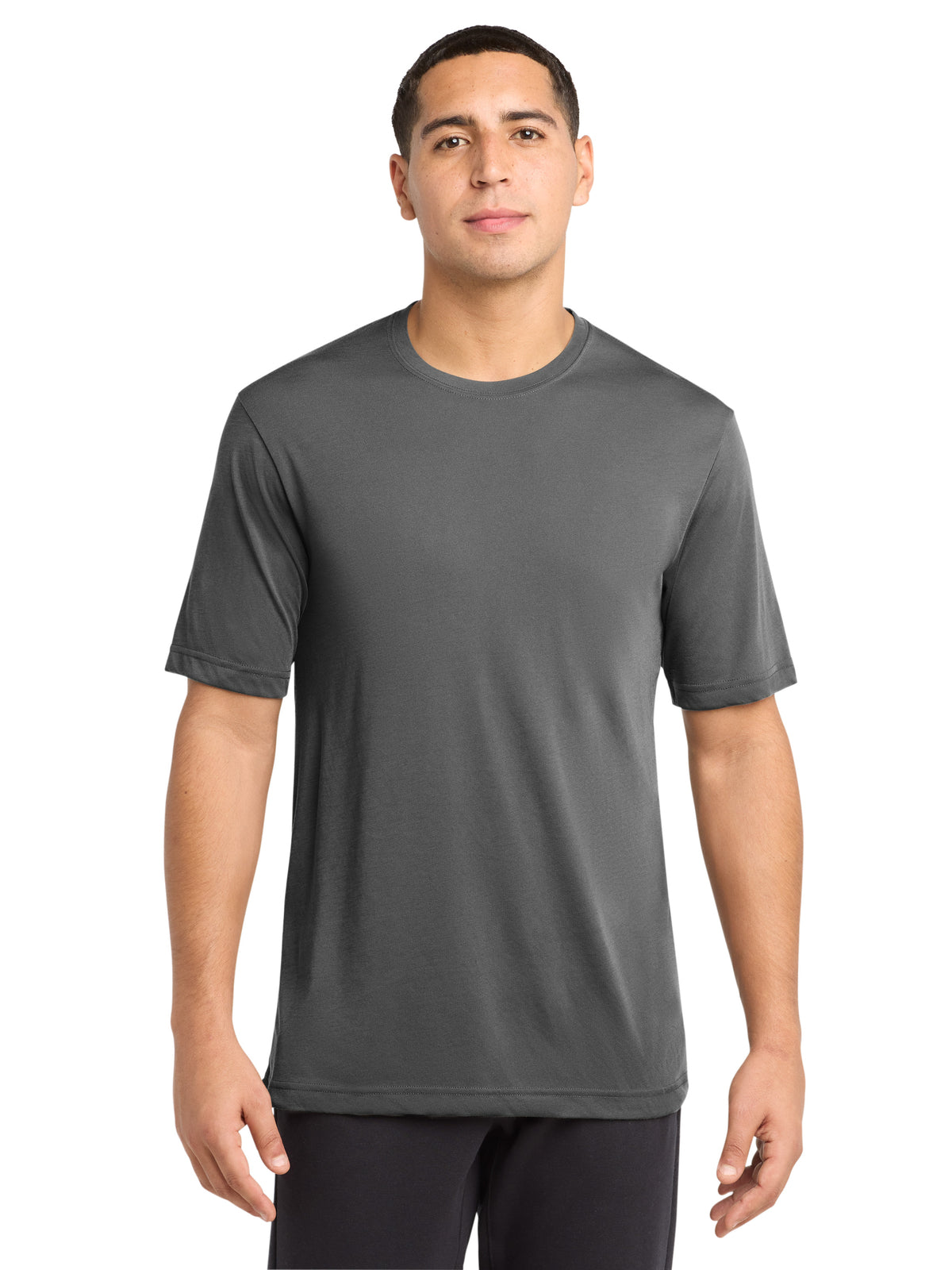 Men's Pocketless PosiCharge Tee - ST450 - Dark Smoke Grey