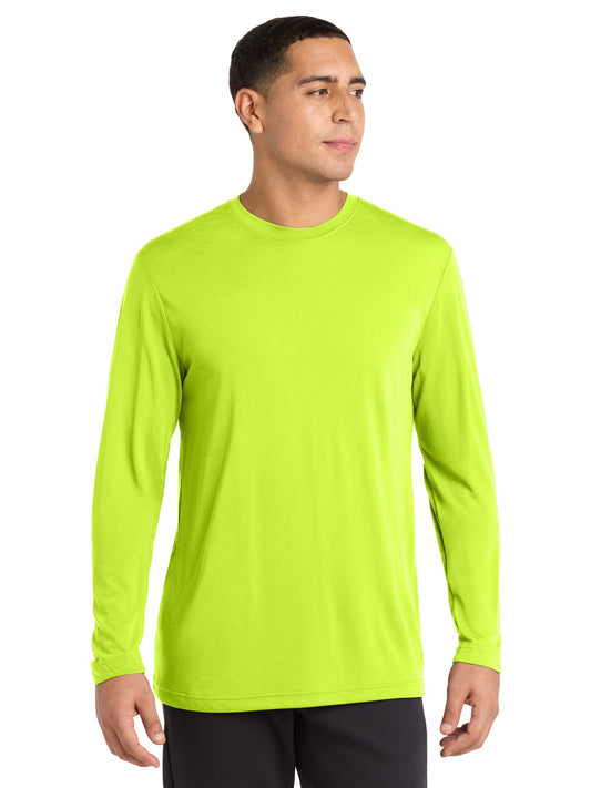 Men's Pocketless Long Sleeve PosiCharge T-Shirt - ST450LS - Neon Yellow