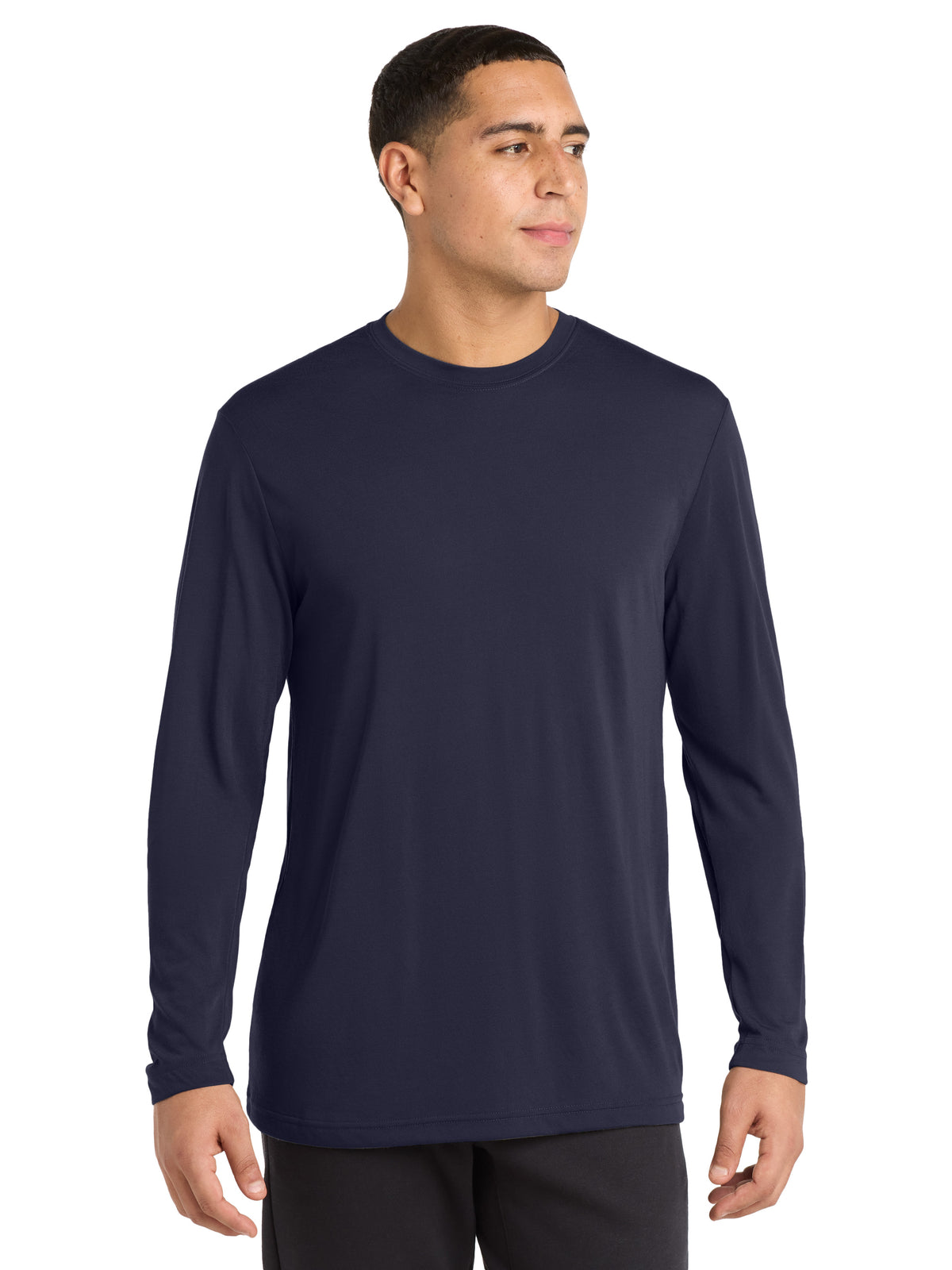 Men's Pocketless Long Sleeve PosiCharge T-Shirt - ST450LS - True Navy
