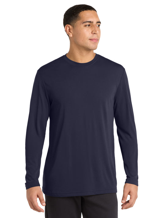 Men's Pocketless Long Sleeve PosiCharge T-Shirt - ST450LS - True Navy