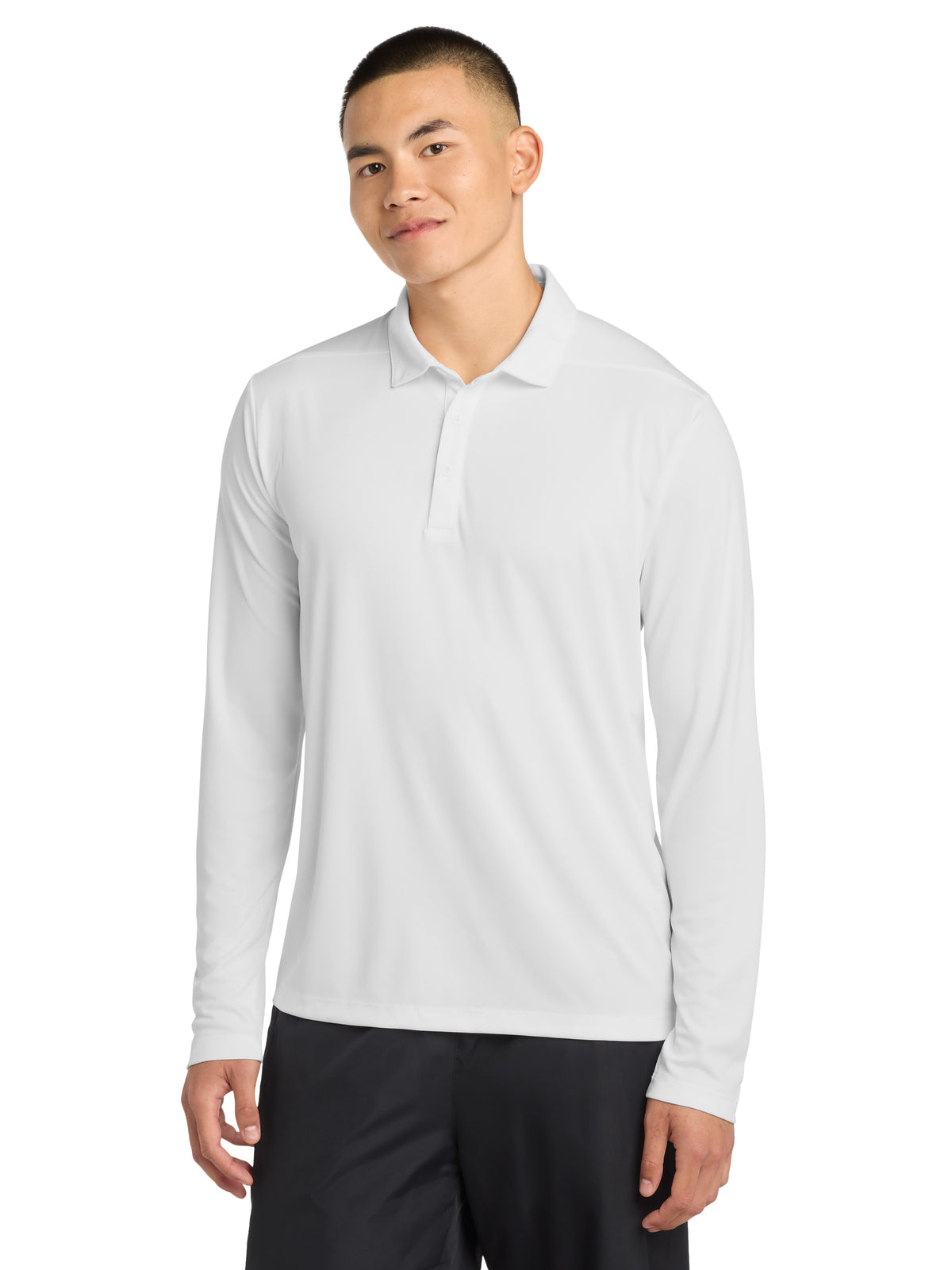 Men's Posi-UV Pro Long Sleeve Polo - ST520LS - White