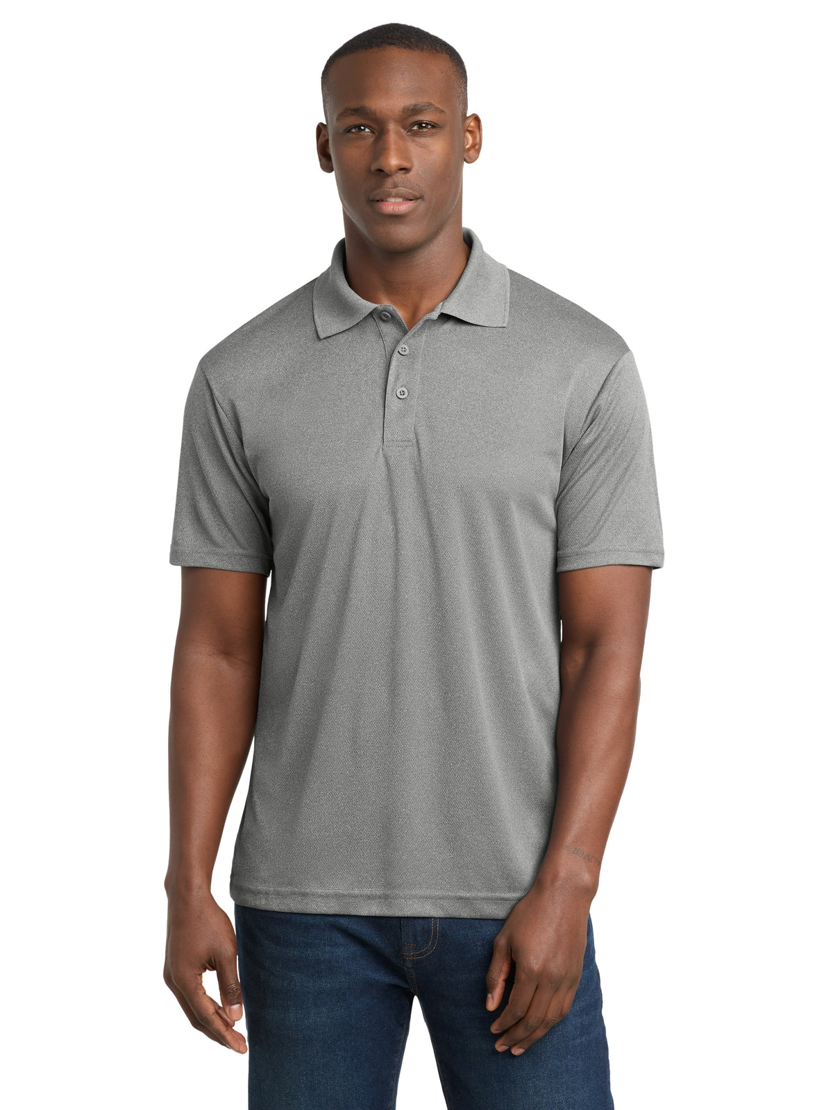 Men's PosiCharge RacerMesh Polo - ST640 - Grey Heather