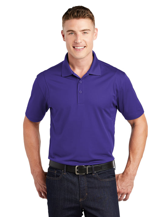 Men's Three-Button Micropique Polo - ST650 - Purple