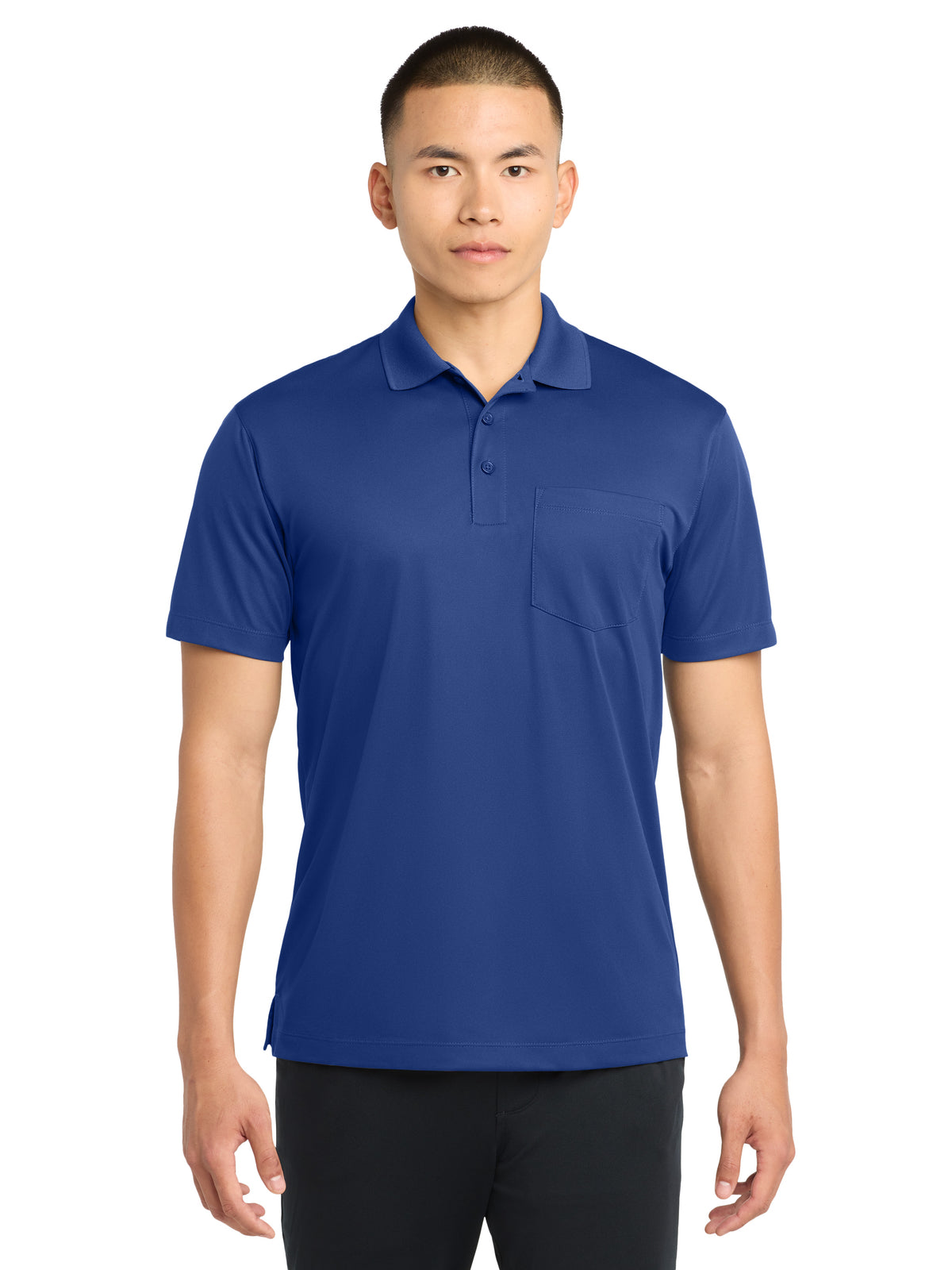 Men's Micropique Sport-Wick Pocket Polo - ST651 - True Royal