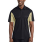 Men's Side Blocked Micropique Sport-Wick Polo - ST655 - Black/Vegas Gold