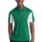 Men's Side Blocked Micropique Sport-Wick Polo - ST655 - Kelly Green/White