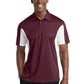 Men's Side Blocked Micropique Sport-Wick Polo - ST655 - Maroon/White