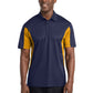 Men's Side Blocked Micropique Sport-Wick Polo - ST655 - True Navy/Gold