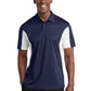 Men's Side Blocked Micropique Sport-Wick Polo - ST655 - True Navy/White