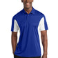 Men's Side Blocked Micropique Sport-Wick Polo - ST655 - True Royal/White