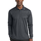 Men's Long Sleeve Micropique Sport-Wick Polo - ST657 - Iron Grey