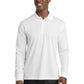 Men's Long Sleeve Micropique Sport-Wick Polo - ST657 - White