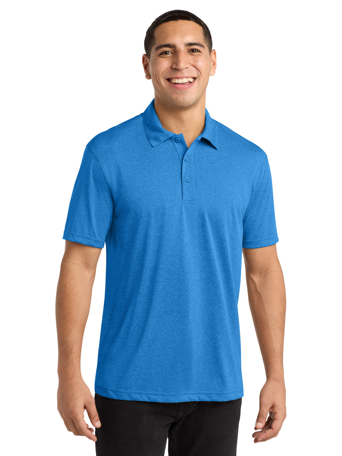 Men's Heather Contender Polo - ST660 - Blue Wake Heather
