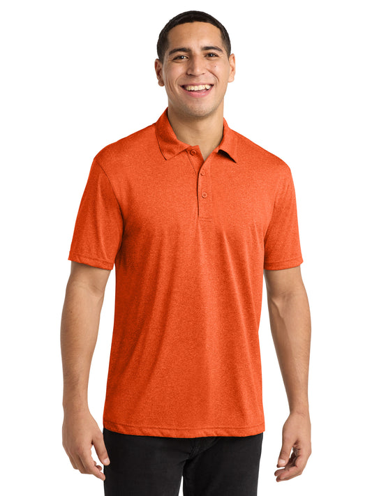 Men's Heather Contender Polo - ST660 - Deep Orange Heather