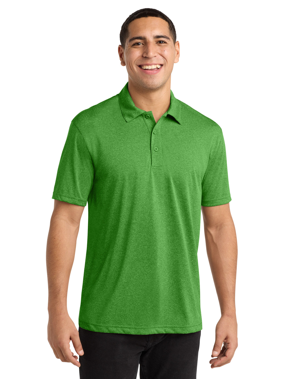 Men's Heather Contender Polo - ST660 - Turf Green Heather