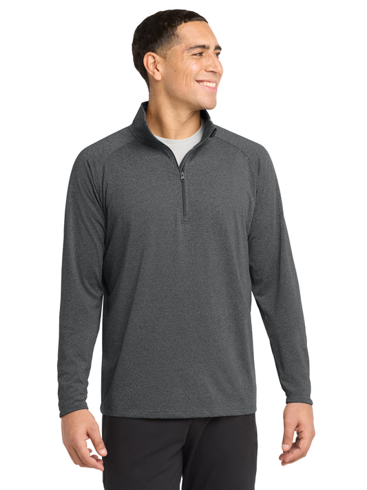 Men's Stretch 1/4-Zip Pullover - ST850 - Charcoal Grey Heather