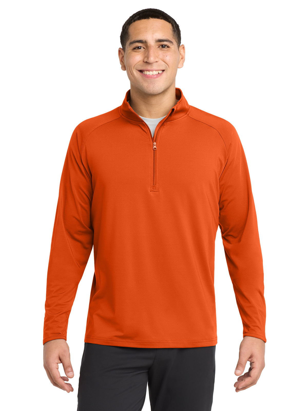 Men's Stretch 1/4-Zip Pullover - ST850 - Deep Orange