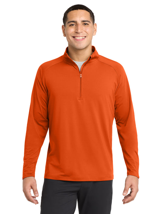Men's Stretch 1/4-Zip Pullover - ST850 - Deep Orange