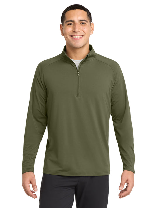 Men's Stretch 1/4-Zip Pullover - ST850 - Olive Drab Green