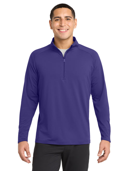 Men's Stretch 1/4-Zip Pullover - ST850 - Purple