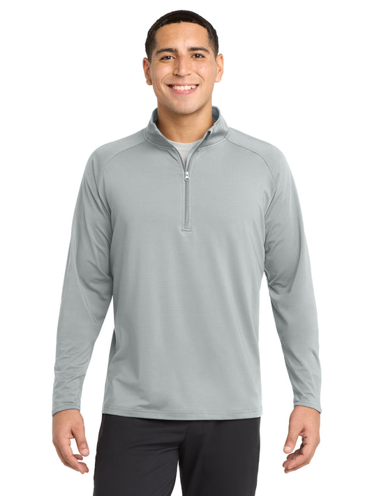 Men's Stretch 1/4-Zip Pullover - ST850 - Silver