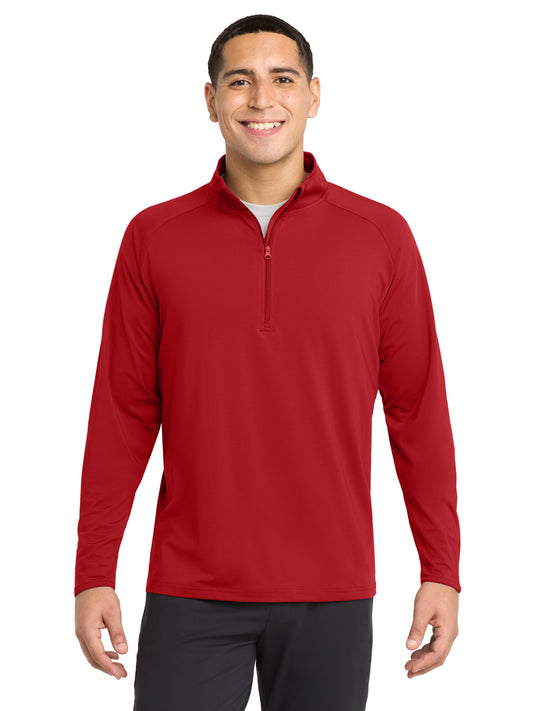 Men's Stretch 1/4-Zip Pullover - ST850 - True Red