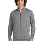 Men's Two-Pocket Sport-Wick Stretch Full-Zip Cadet Jacket - ST857 - Charcoal Grey Heather