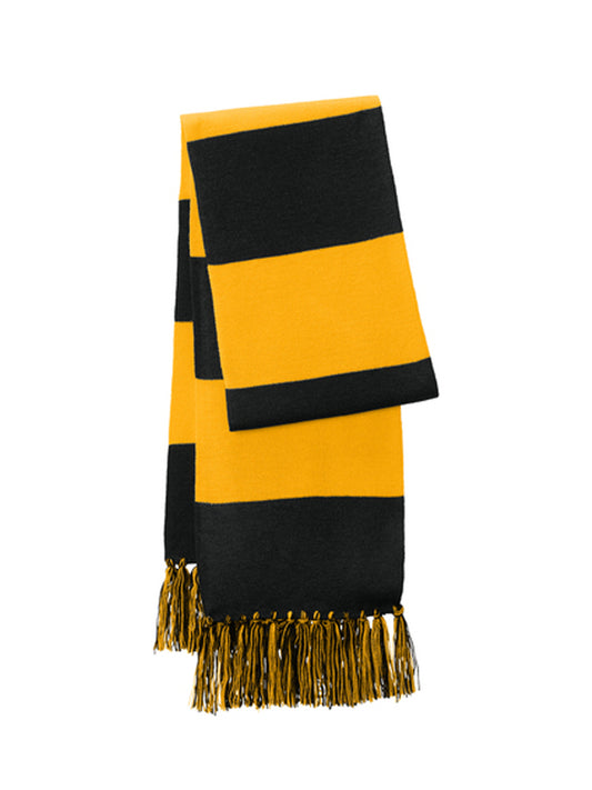 Unisex Spectator Scarf - STA02 - Black/ Gold