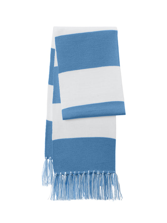 Unisex Spectator Scarf - STA02 - Carolina Blue/ White
