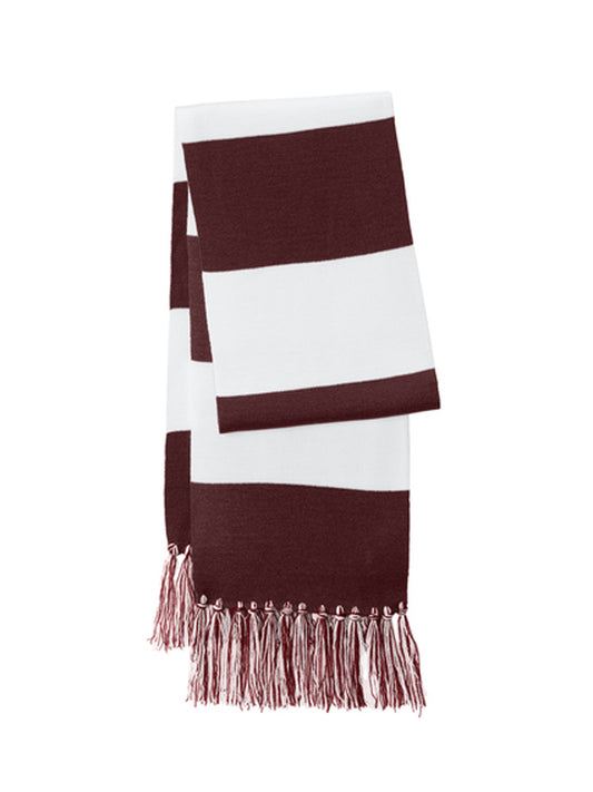 Unisex Spectator Scarf - STA02 - Maroon/ White