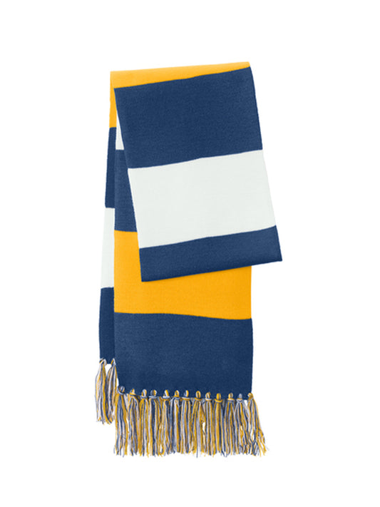 Unisex Spectator Scarf - STA02 - True Royal/ Gold/ White