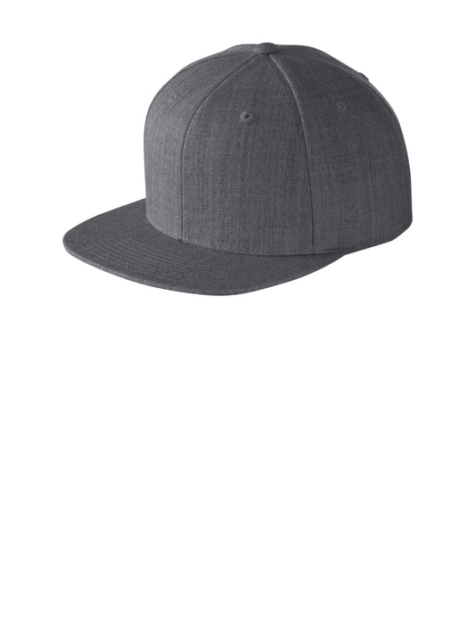 Unisex YP Classics Flat Bill Snapback Cap - STC19 - Dark Heather Grey