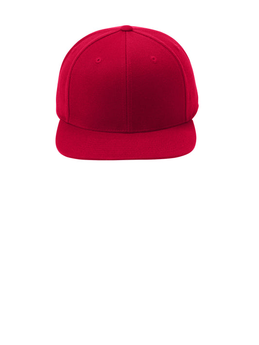 Unisex YP Classics Flat Bill Snapback Cap - STC19 - Deep Red