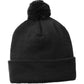 Unisex Solid Pom Pom Beanie - STC37 - Black