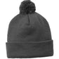 Unisex Solid Pom Pom Beanie - STC37 - Iron Grey