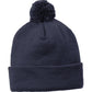 Unisex Solid Pom Pom Beanie - STC37 - True Navy