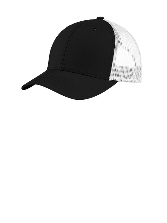 Unisex YP Classics Retro Trucker Cap - STC39 - Black/White
