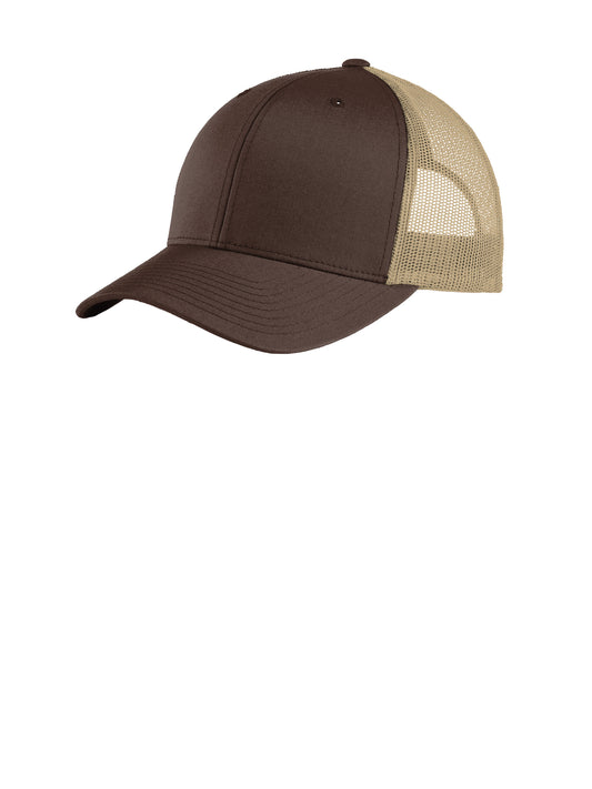 Unisex YP Classics Retro Trucker Cap - STC39 - Chocolate Brown/Khaki