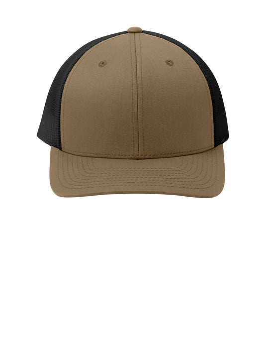 Unisex YP Classics Retro Trucker Cap - STC39 - Elm Brown/Black