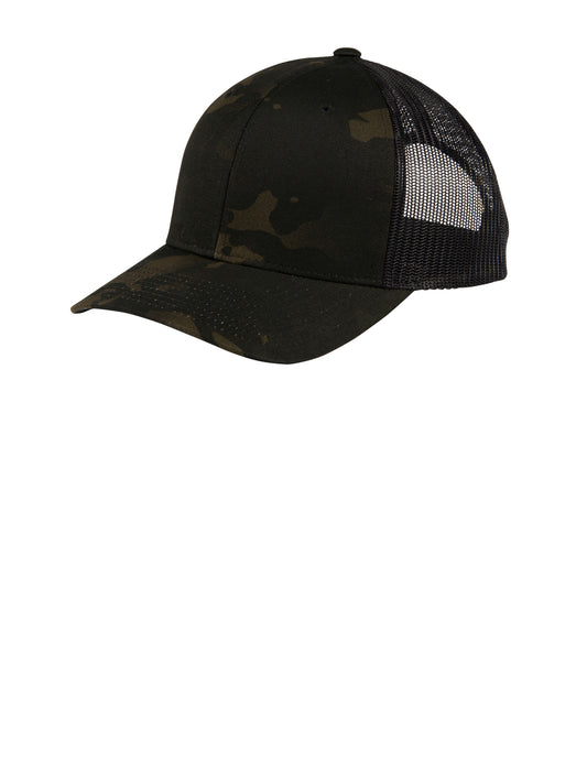 Unisex YP Classics Retro Trucker Cap - STC39 - Multicam Black