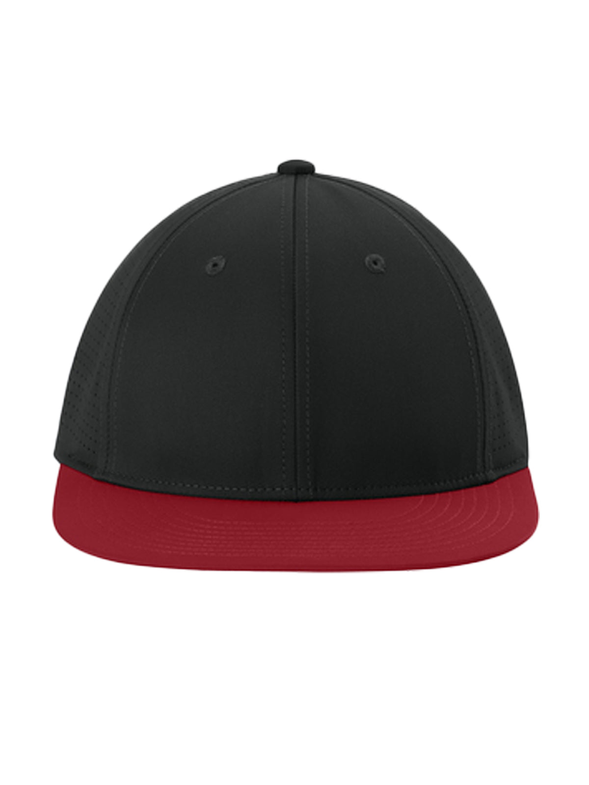 Moisture Wicking Pro-Cut Stretch-Tek Cap - STC64 - Black/ Deep Red/ Black