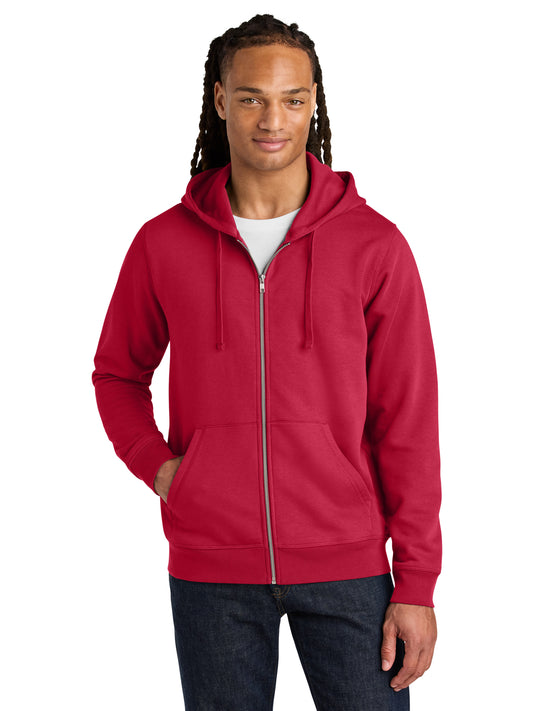 Unisex Mixer Full-Zip Hooded Sweatshirt - SXU011 - Red