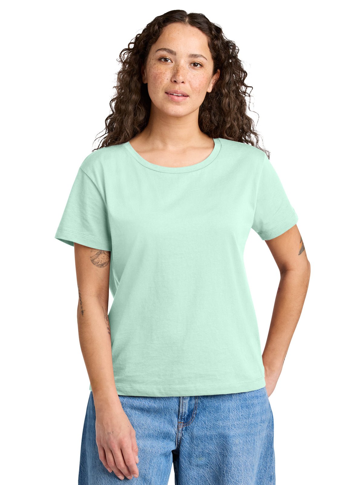 Women’s Pocketless Stella Serena Scoop Neck Tee - SXW008 - Caribbean Blue