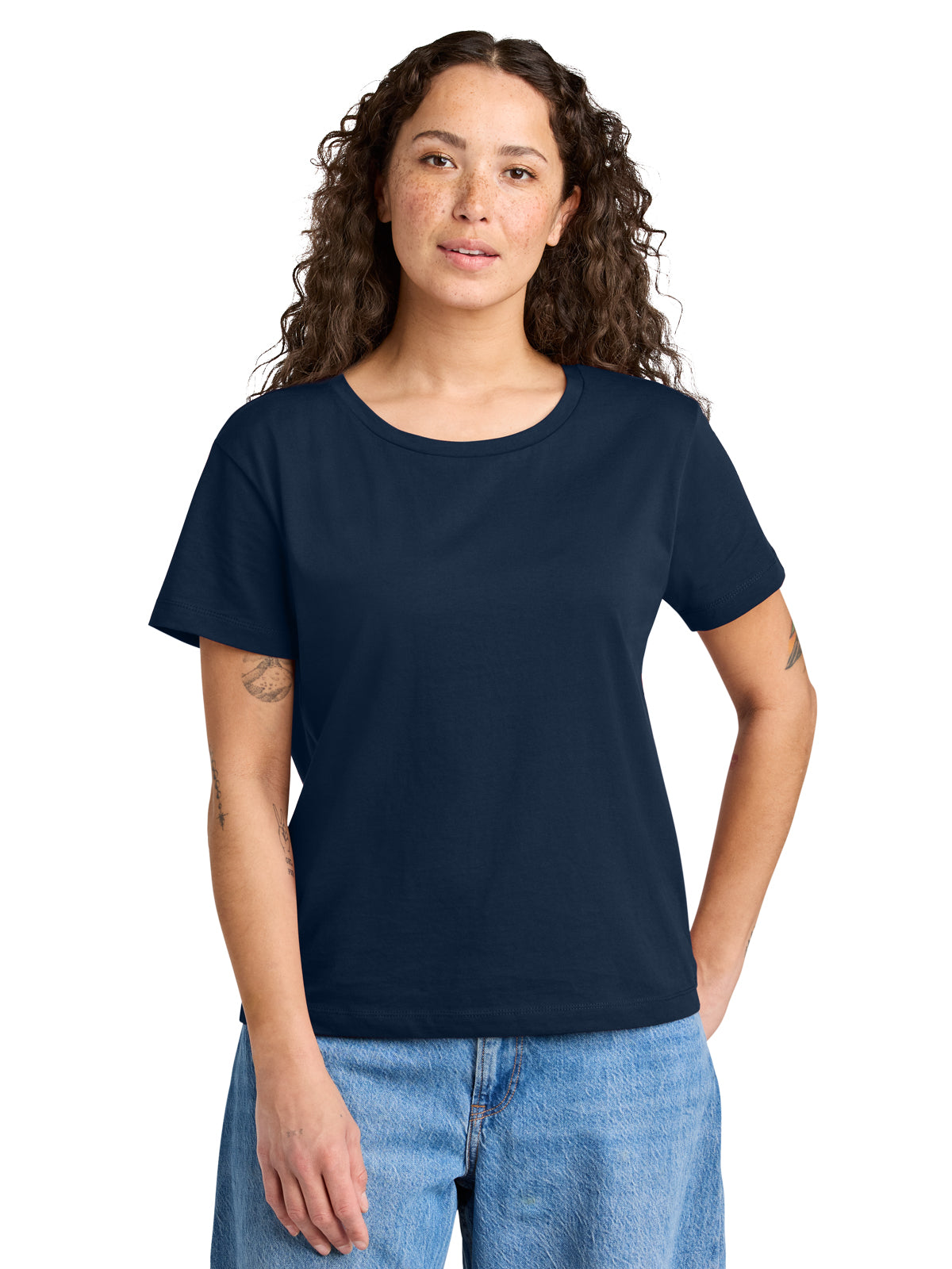 Women’s Pocketless Stella Serena Scoop Neck Tee - SXW008 - French Navy