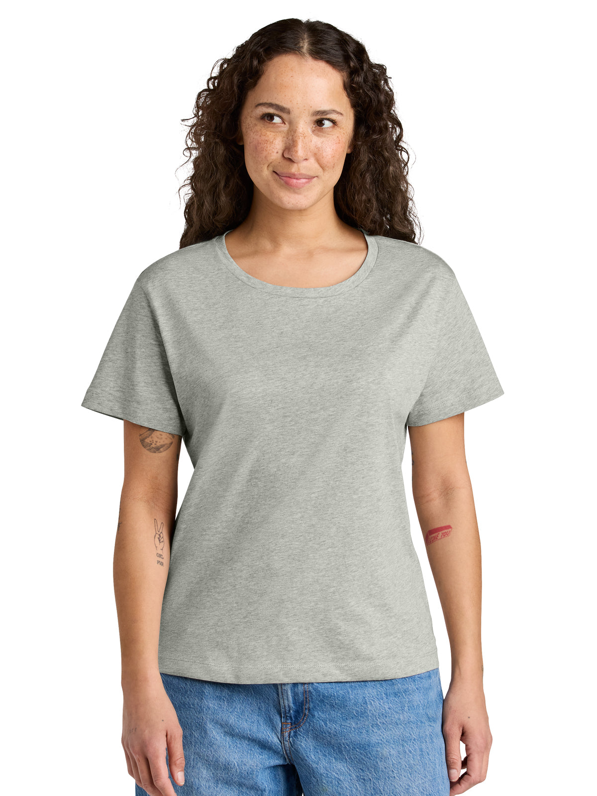 Women’s Pocketless Stella Serena Scoop Neck Tee - SXW008 - Heather Grey