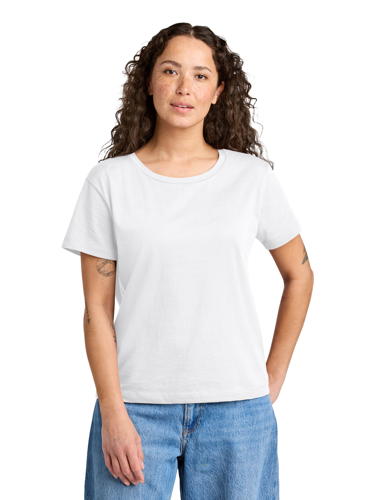 Women’s Pocketless Stella Serena Scoop Neck Tee - SXW008 - White