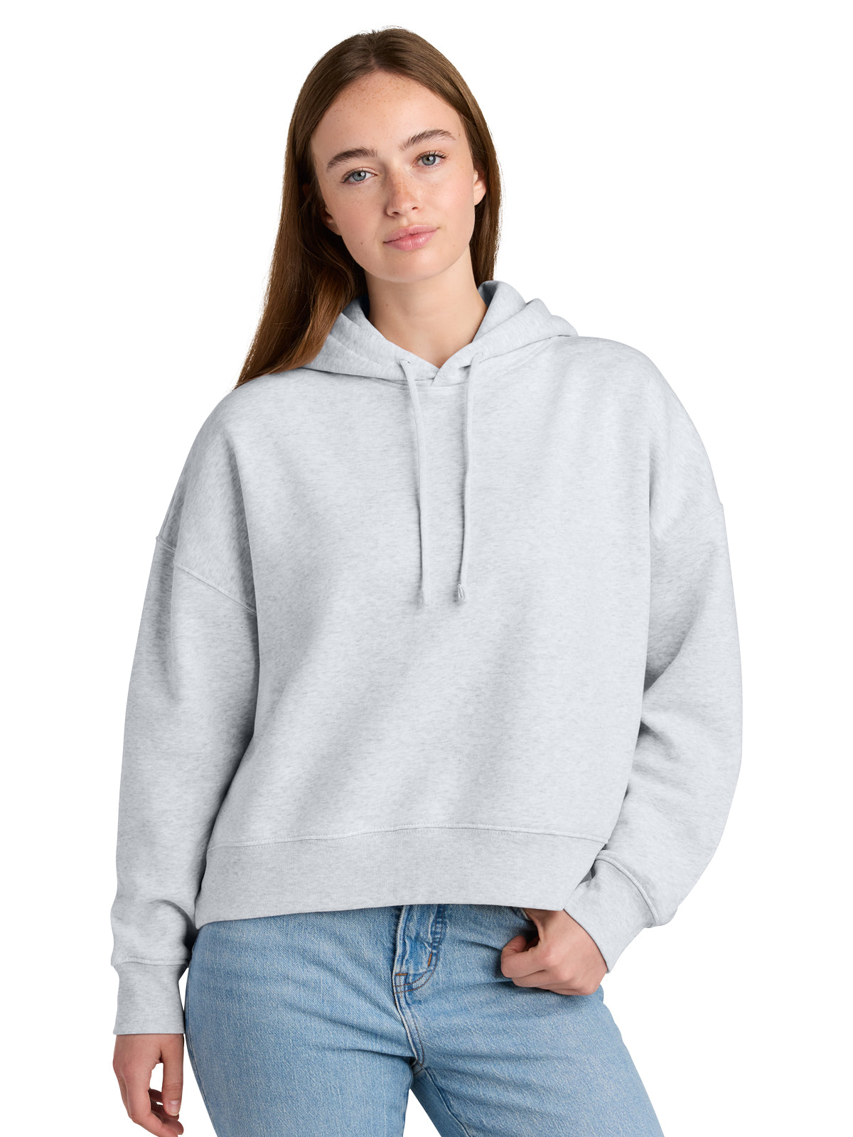 Women's Stella Nora Pocketless Hooded Sweatshirt - SXW035 - Cool Heather Grey