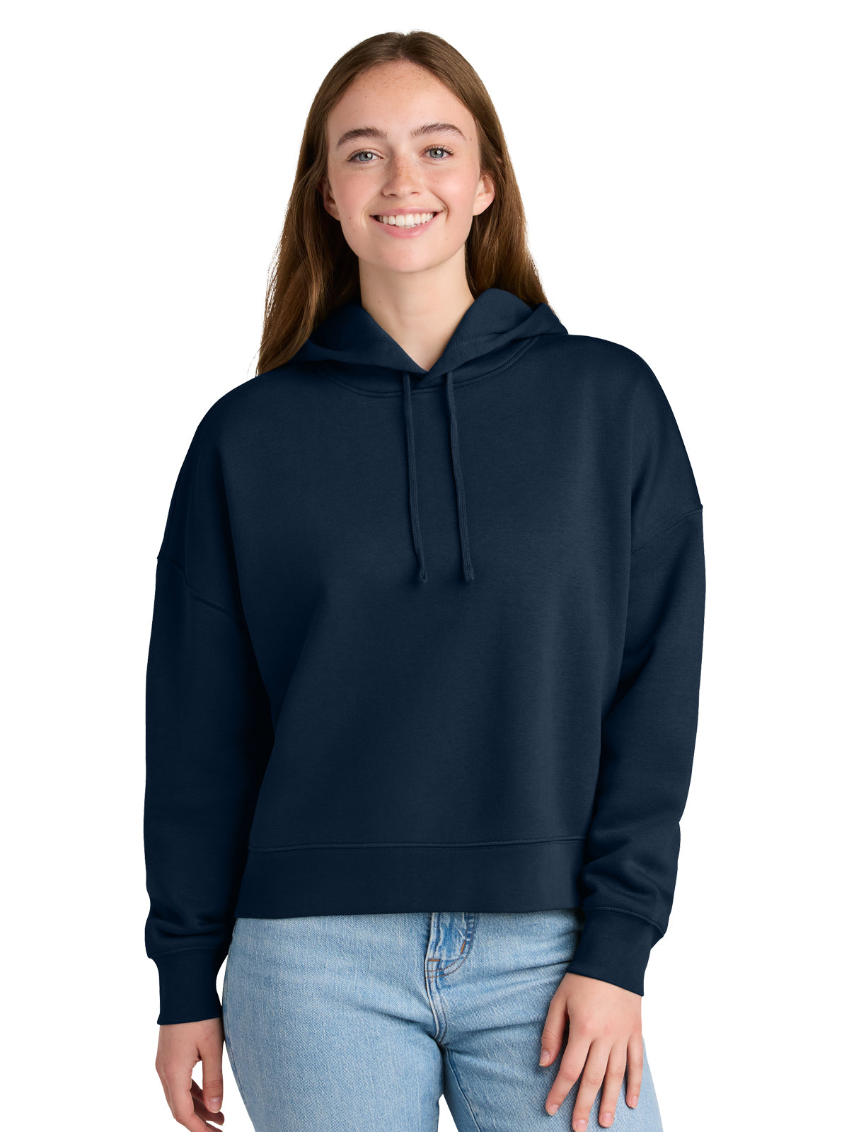 Women's Stella Nora Pocketless Hooded Sweatshirt - SXW035 - French Navy